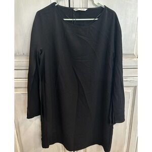 Large Black Zara Dress With‎ Long Sleeve With Slits